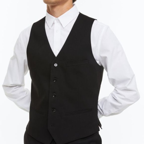 H&M Suits & Blazers Hm Mens Slim Fit Suit Vest Black 42r Poshmark